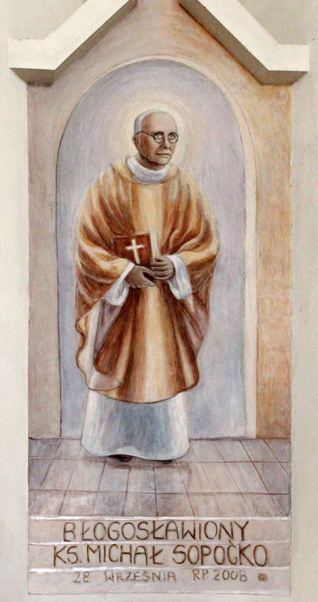Błogosławiony ks. Michał Sopoćko - fresk w kościele św. Wojciecha w Białymstoku, ArsKinga - Kinga Pawełska