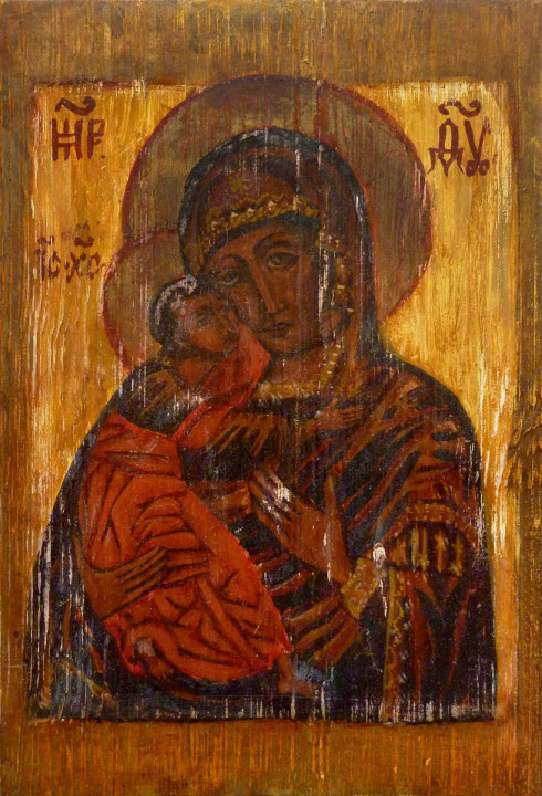Ikona Hodigitria - obraz olejny na desce, ArsKinga - Kinga Pawełska