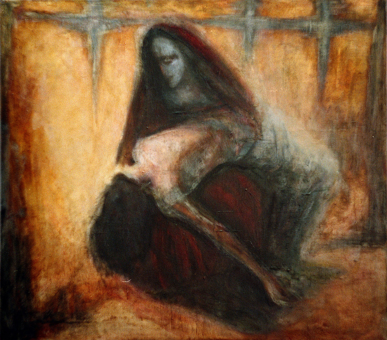 Pieta - obraz olejny na płótnie, ArsKinga - Kinga Pawełska
