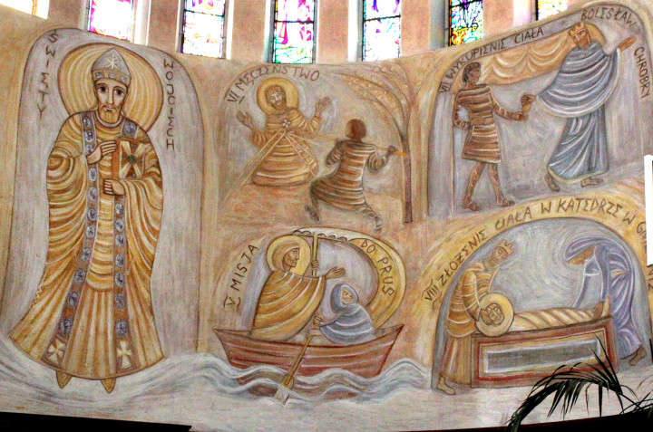 Sceny z życia św. Wojciecha z apoteozą - fresk w absydzie kościoła św. Wojciecha w Białymstoku, ArsKinga - Kinga Pawełska