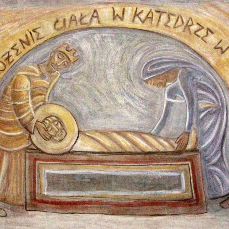 Złożenie ciała św. Wojciecha w grobie - fresk w absydzie kościoła św. Wojciecha w Białymstoku, ArsKinga - Kinga Pawełska